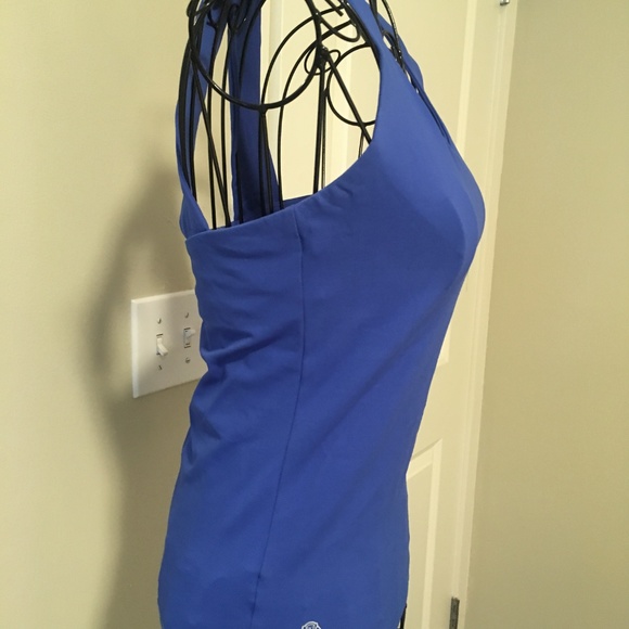 Athleisure Exercise Yoga Top XS Blue - Picture 3 of 3